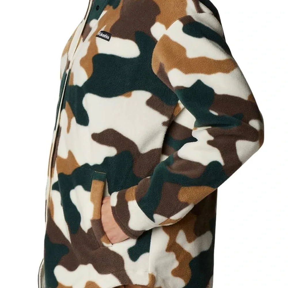 Columbia Women's Benton Springs™ Fleece Shirt Jacket Camo size large - Picture 3 of 8